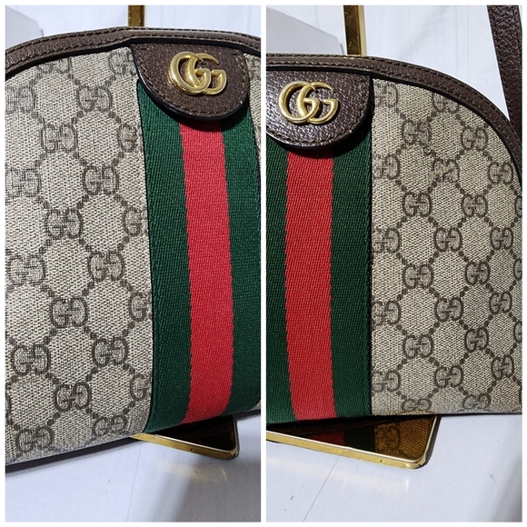 GUCCI GG Ophidia Web Sherry Line Shoulder Bag Beige/Brown - Picture 11 of 16
